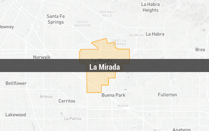 Map of La Mirada