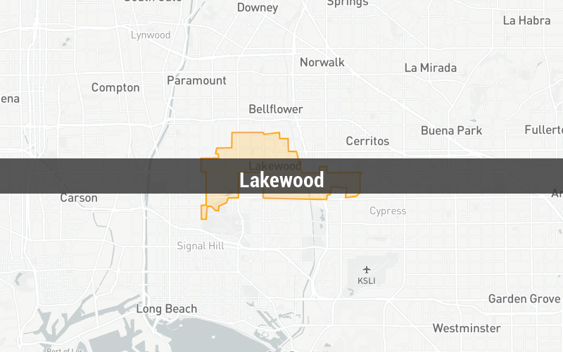 Map of Lakewood