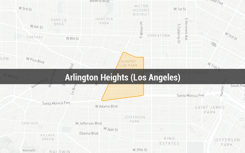 Map of Arlington Heights (Los Angeles)