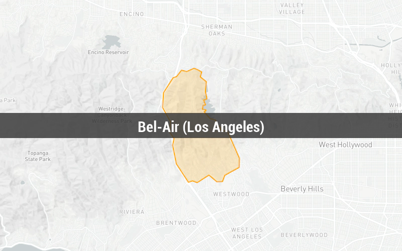 Map of Bel-Air (Los Angeles)