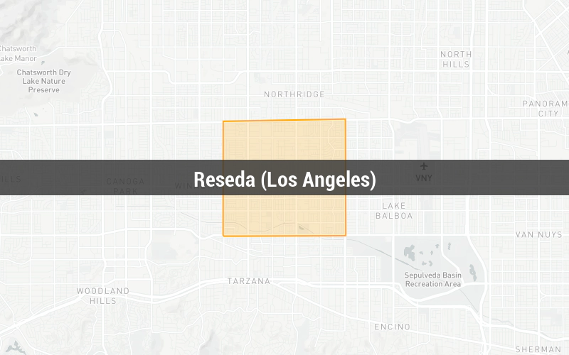 Map of Reseda (Los Angeles)