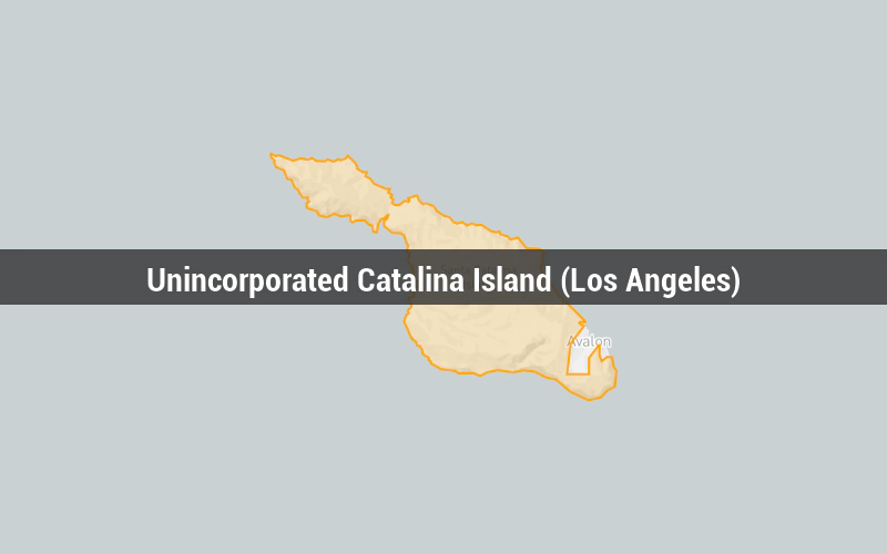 Map of Unincorporated Catalina Island (Los Angeles)