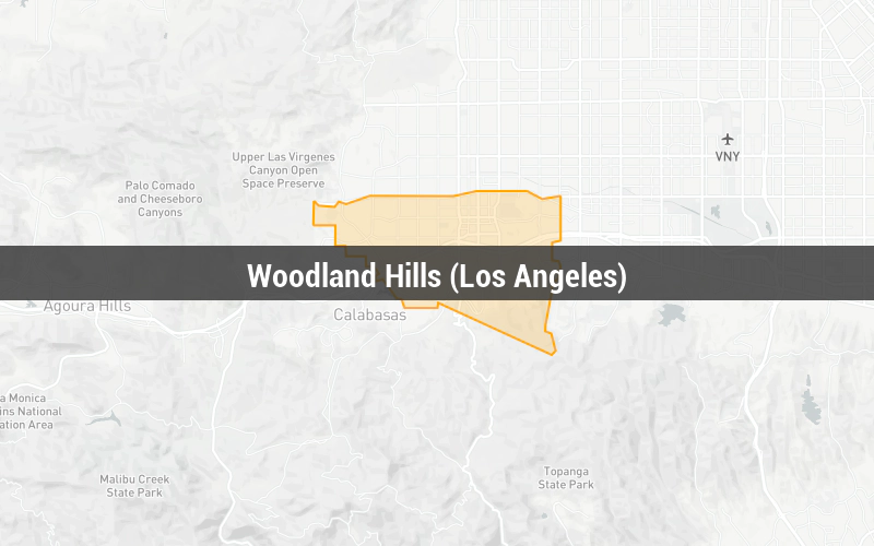 Map of Woodland Hills (Los Angeles)