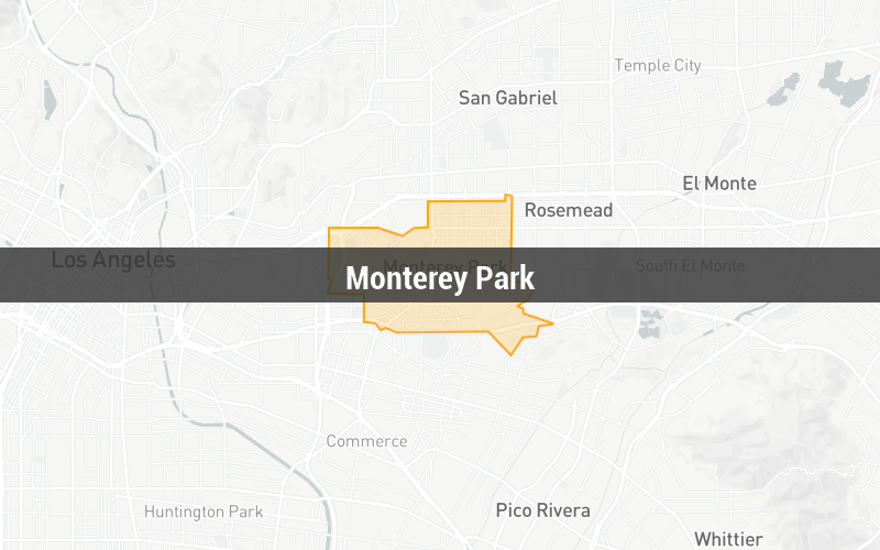 Map of Monterey Park