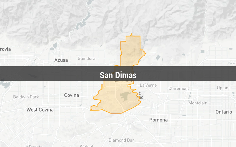 Map of San Dimas