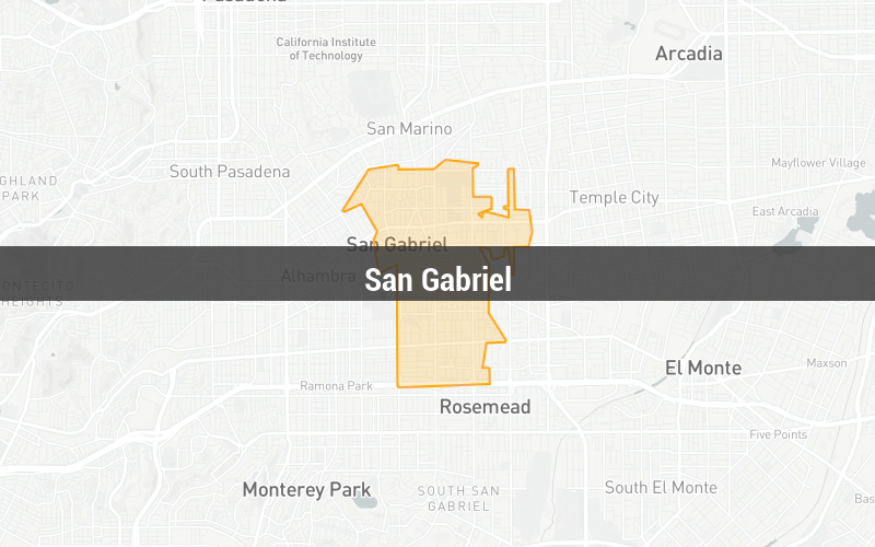 Map of San Gabriel