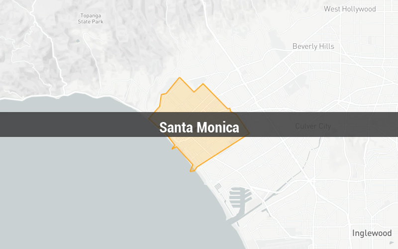 Map of Santa Monica