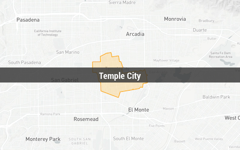 Map of Temple City