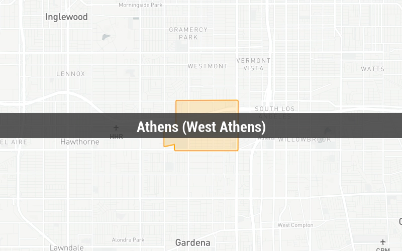 Map of Athens (West Athens)