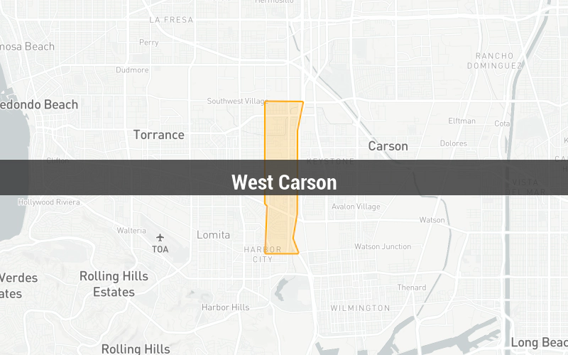 Map of West Carson