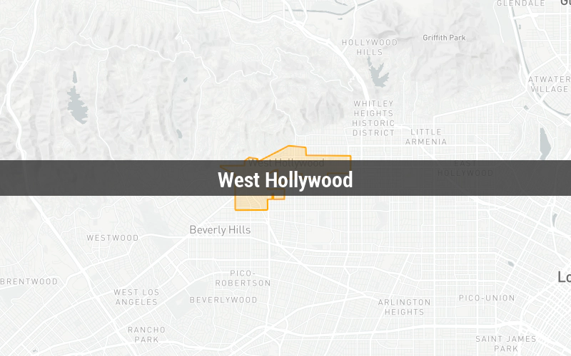 Map of West Hollywood