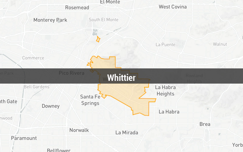 Map of Whittier