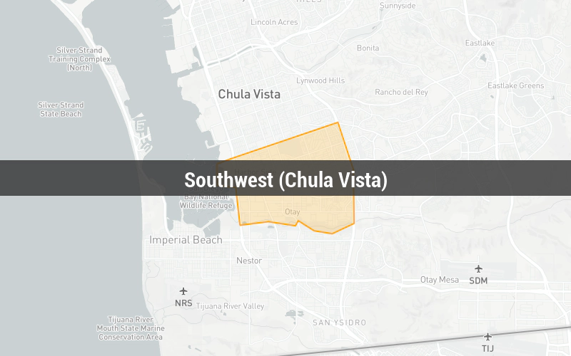 Map of Southwest (Chula Vista)