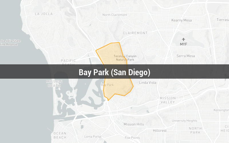Map of Bay Park (San Diego)