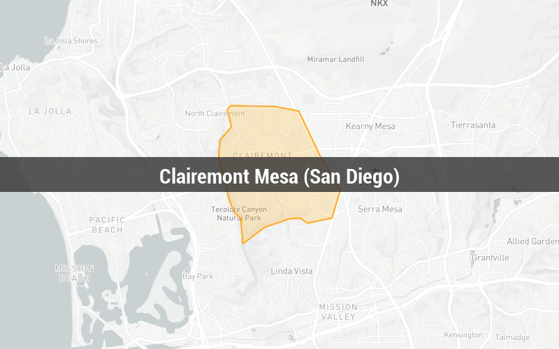 Map of Clairemont Mesa (San Diego)