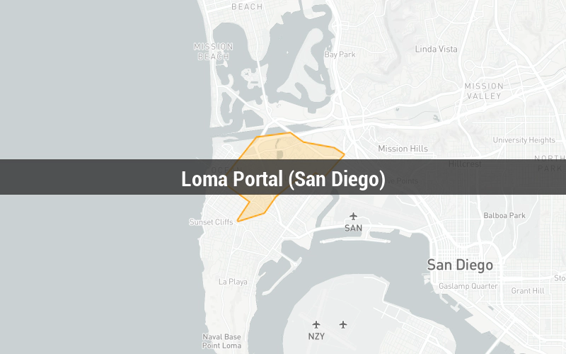 Map of Loma Portal (San Diego)