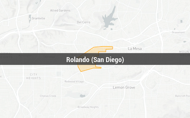 Map of Rolando (San Diego)