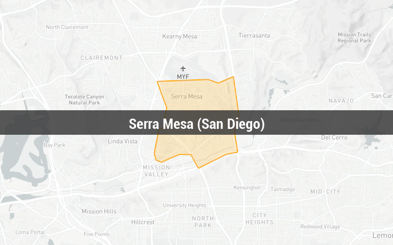 Map of Serra Mesa (San Diego)