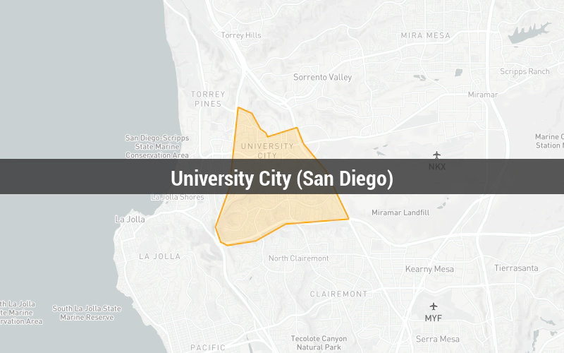 Map of University City (San Diego)