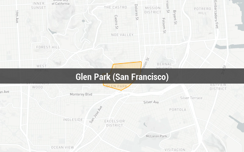 Map of Glen Park (San Francisco)