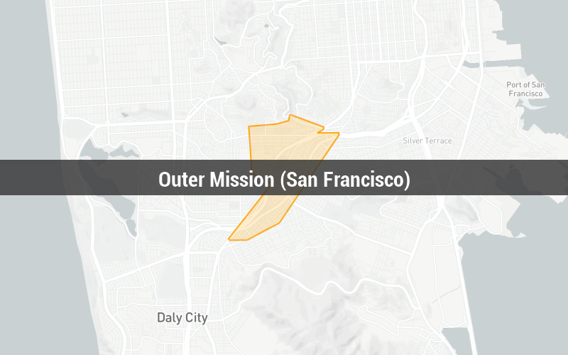 Map of Outer Mission (San Francisco)