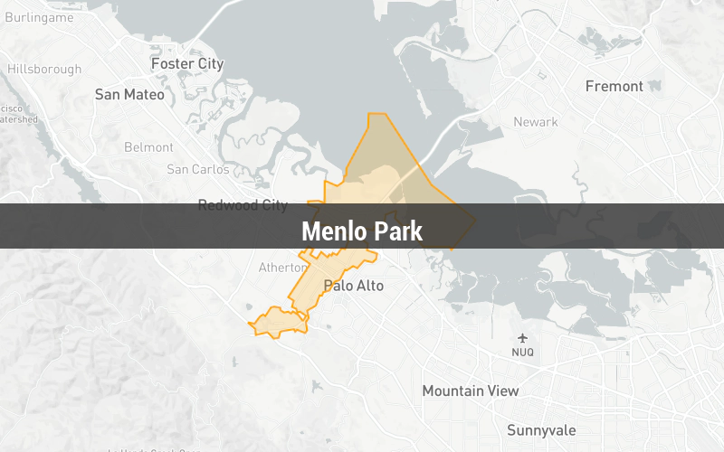 Map of Menlo Park