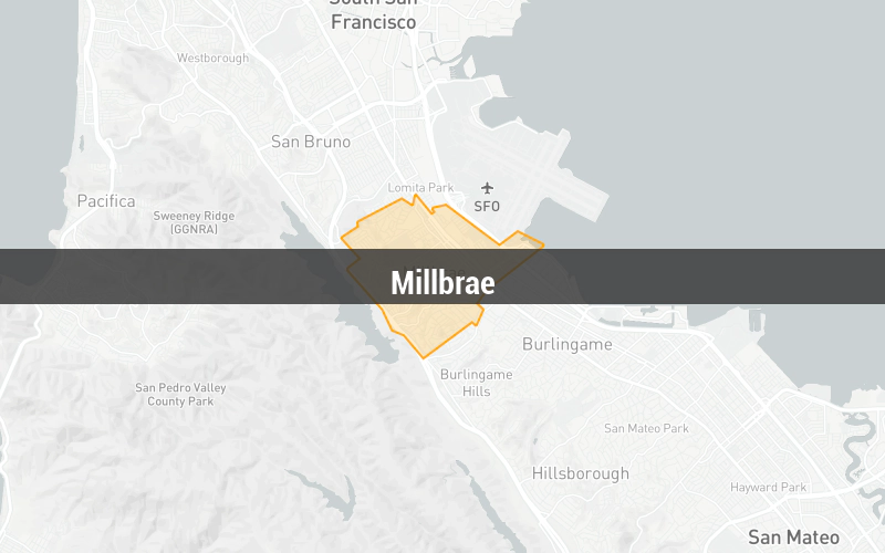 Map of Millbrae