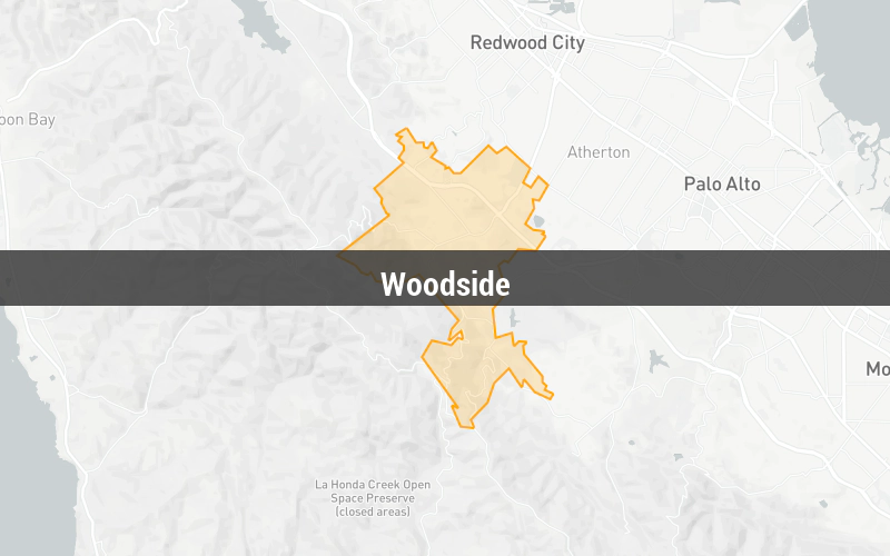 Map of Woodside