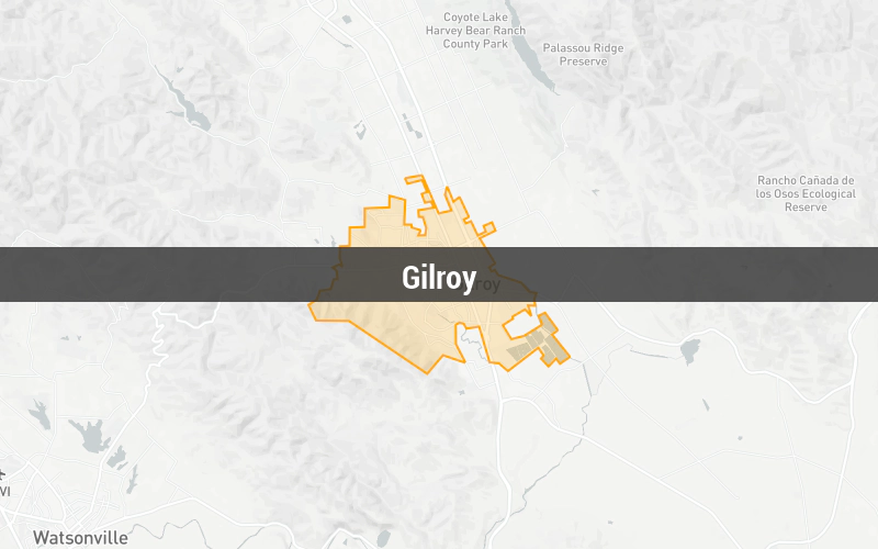 Map of Gilroy