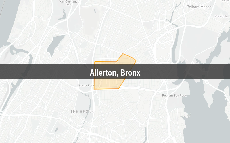 Map of Allerton, Bronx