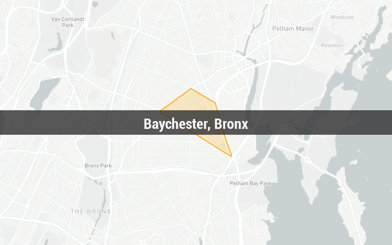 Map of Baychester, Bronx