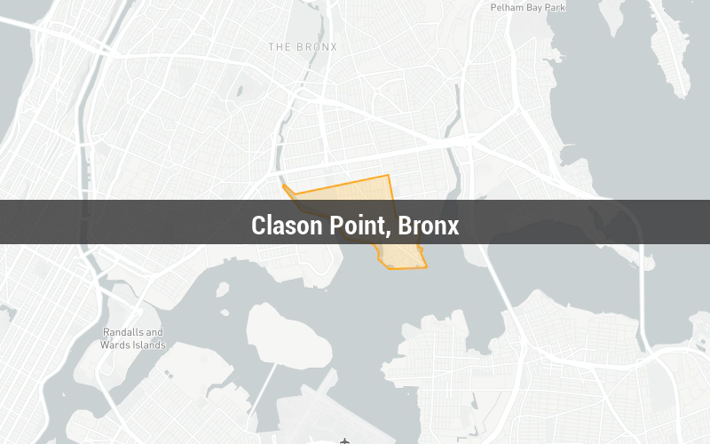 Map of Clason Point, Bronx