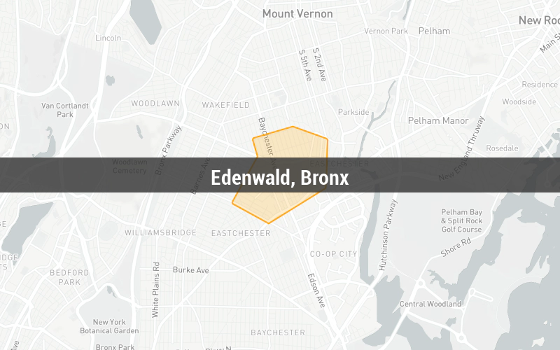 Map of Edenwald, Bronx