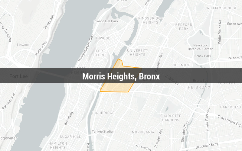 Map of Morris Heights, Bronx