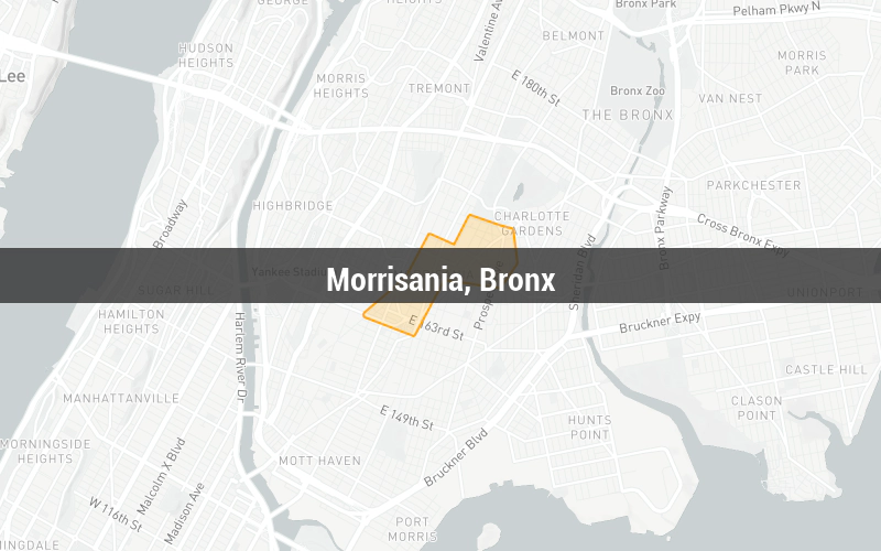 Map of Morrisania, Bronx