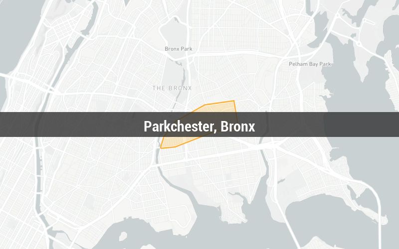 Map of Parkchester, Bronx