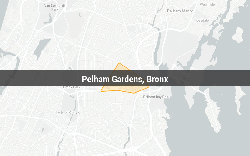 Map of Pelham Gardens, Bronx