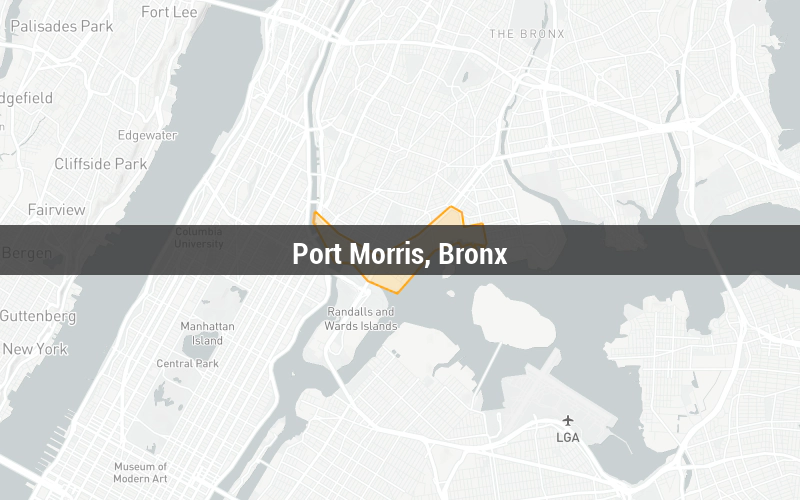 Map of Port Morris, Bronx