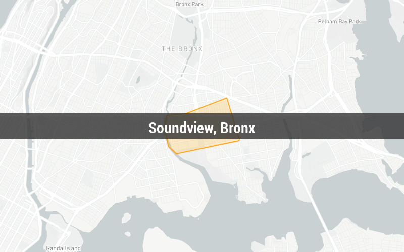 Map of Soundview, Bronx