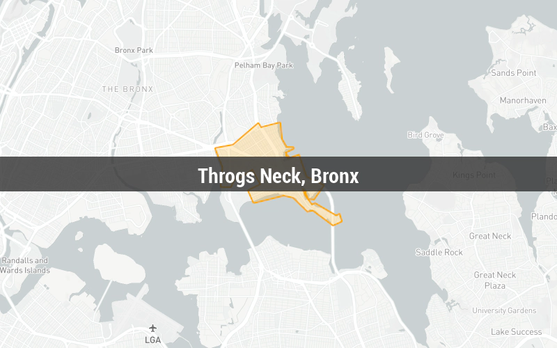 Map of Throgs Neck, Bronx