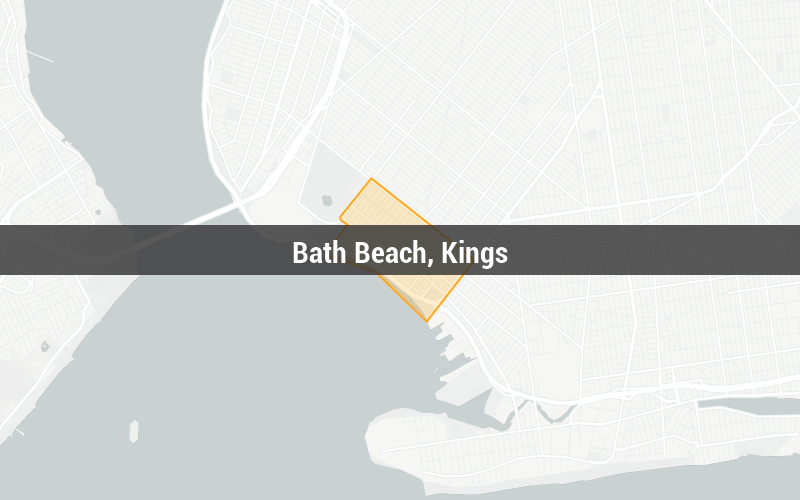 Map of Bath Beach, Kings