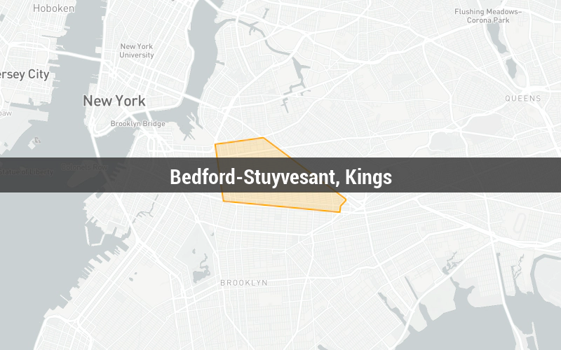 Map of Bedford-Stuyvesant, Kings