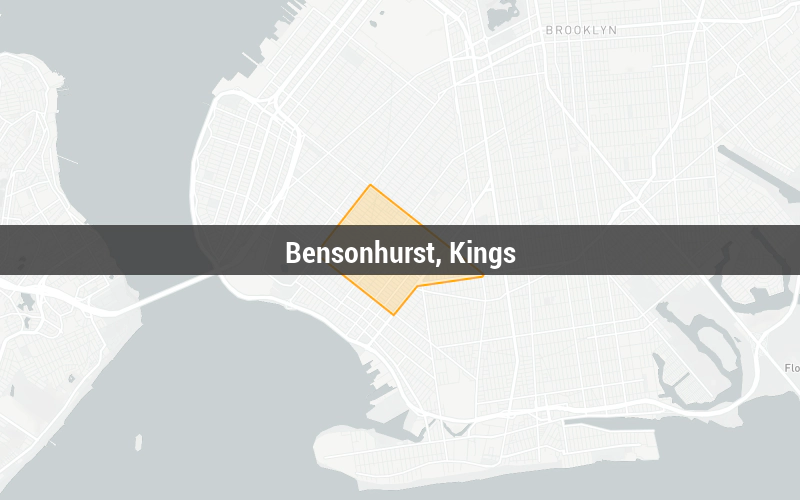 Map of Bensonhurst, Kings