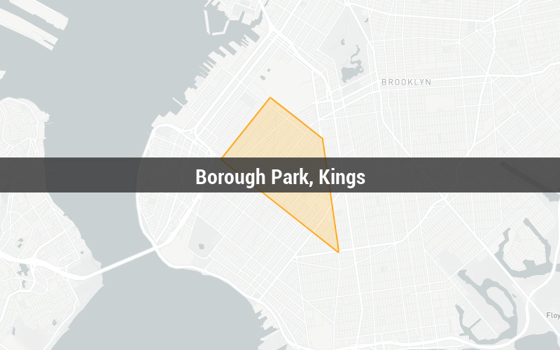 Map of Borough Park, Kings