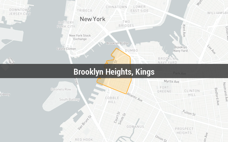 Map of Brooklyn Heights, Kings