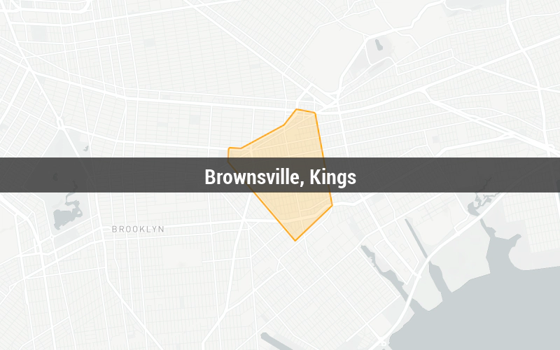 Map of Brownsville, Kings