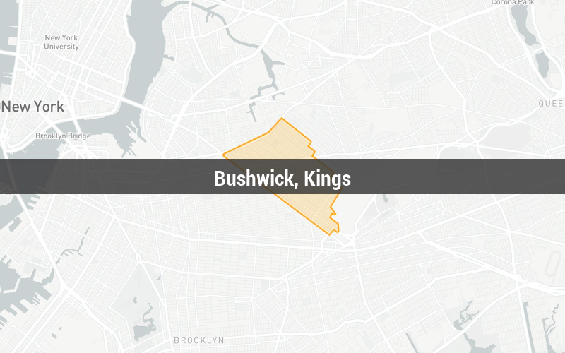 Map of Bushwick, Kings