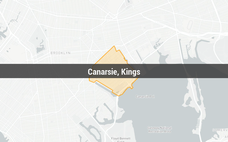 Map of Canarsie, Kings