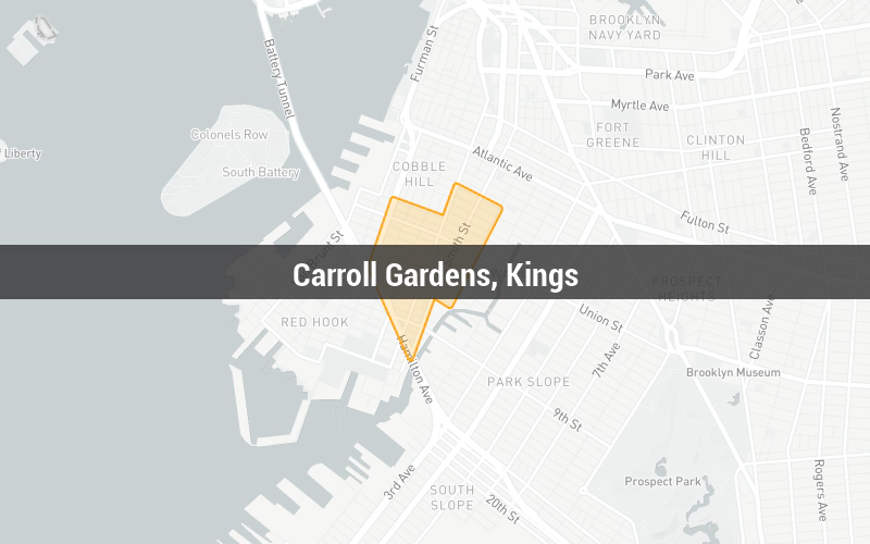 Map of Carroll Gardens, Kings