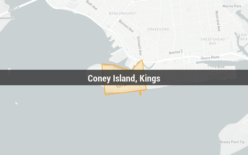 Map of Coney Island, Kings